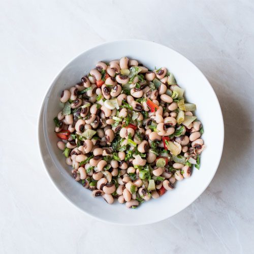 Cooked black-eyed pea sprouts