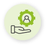 hand and gear icon