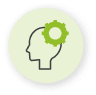 head and gear icon