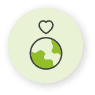 earth and heart icon